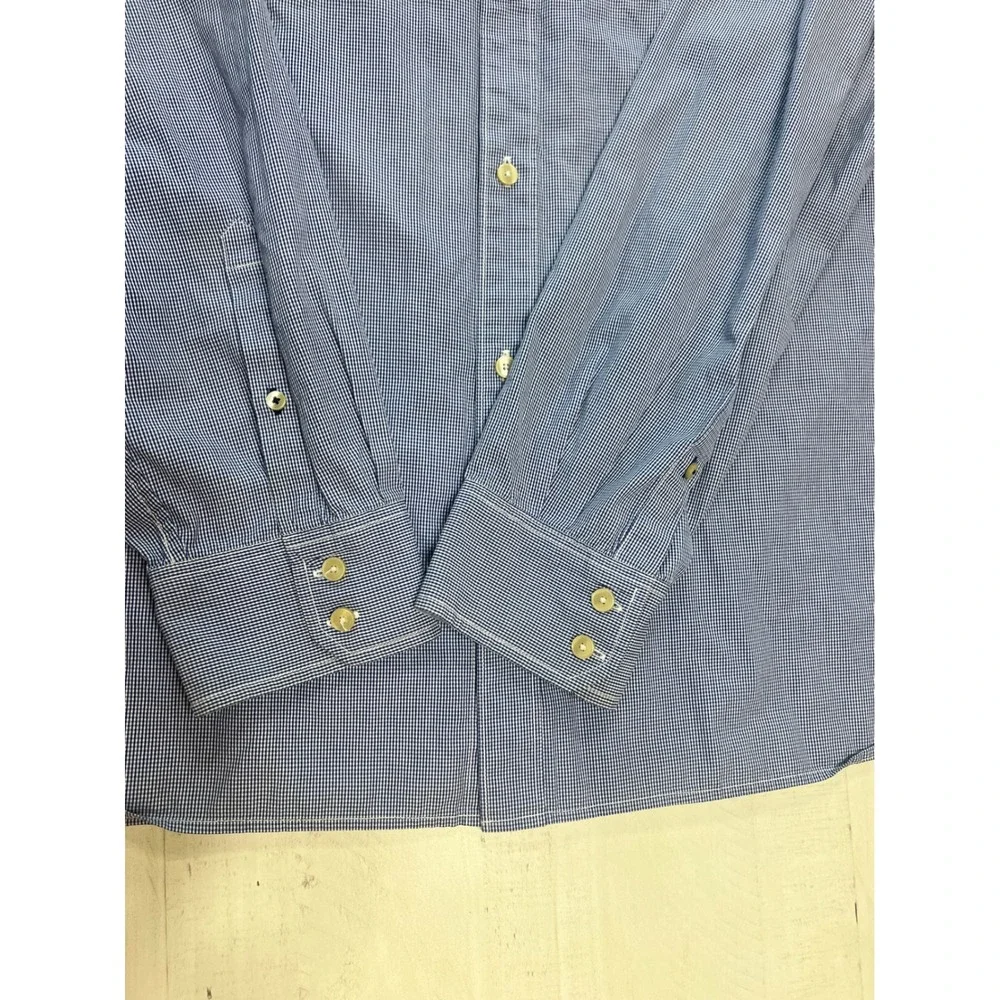 Converse One Star Mens XXL Blue Gingham Button Down Long Sleeve Shirt - Picture 8 of 8